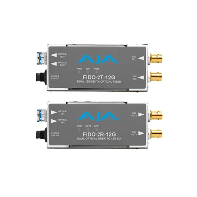 مبدل AJA 2-Channel Single Mode LC Fiber to 12G-SDI (یک لینک)