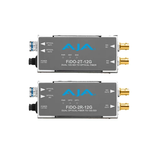 مبدل AJA 2-Channel Single Mode LC Fiber to 12G-SDI (یک لینک)
