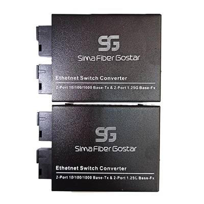 مدیاکانورتور دو پورت LAN + دو پورت SC فیبر نوری مدل SFG-MC-2GE2SCA(B)